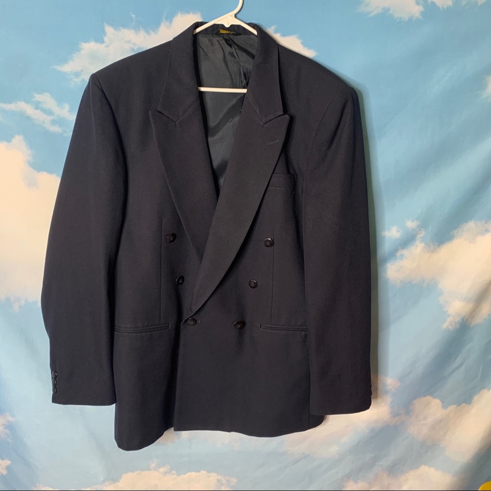 John Henry- Blue Suit Jacket size 42 Long